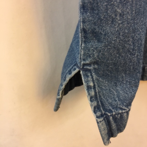 Denim & Co Top Jean Shirt Sz L Button Down Floral - Picture 4 of 6